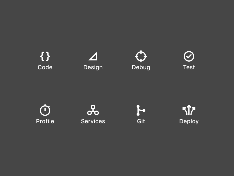 A set of eight sidebar icons I designed for use in the Fluent Visual Studio sidebar.